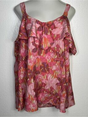 Like love floral summer tank top size 1X